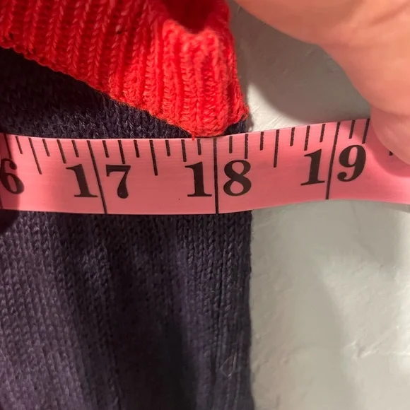 Boden Womens Navy Knit Sleeveless
Sweater Red and White Trim Size 10 Classic - Picture 6 of 7